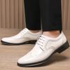 Men Pointed Toe Lether Shoes Man Business Formal Shoes Male Glossy Casual Wedding Shoes Plus Size Zapatos Hombre Casuales