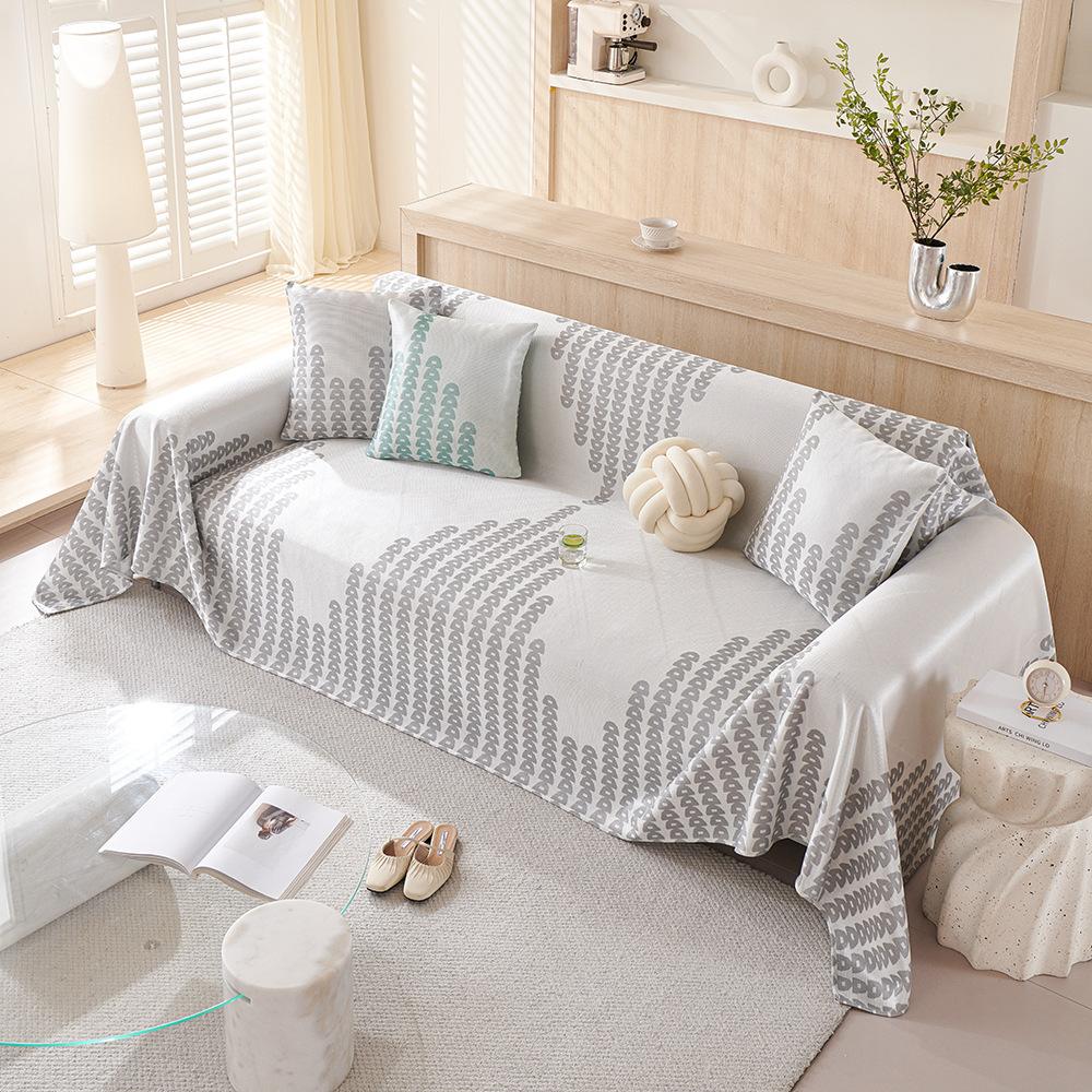 

Летний прохладный цельный чехол из искусственной кожи из ледяного шелка для дивана-полотенца, который можно стирать в машине, не царапающий чехол для дивана, универсальный универсальный чехол 180*130CM