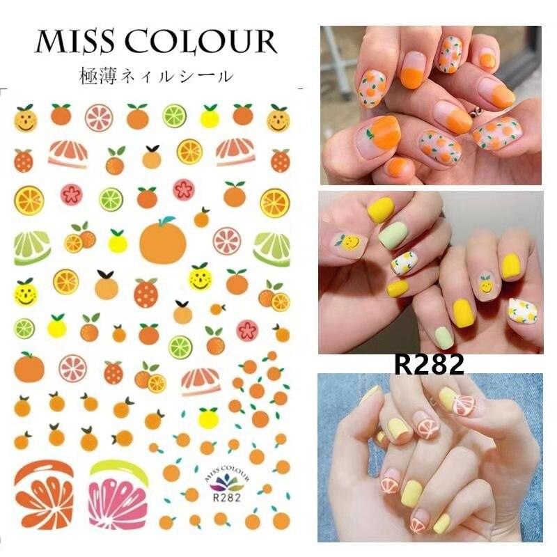 1pc 3D Nail Stickers Spring Summer Natural Flower Leaves Simulation Dried Flower Dragonfly Nail Applique Water Slides Decoration