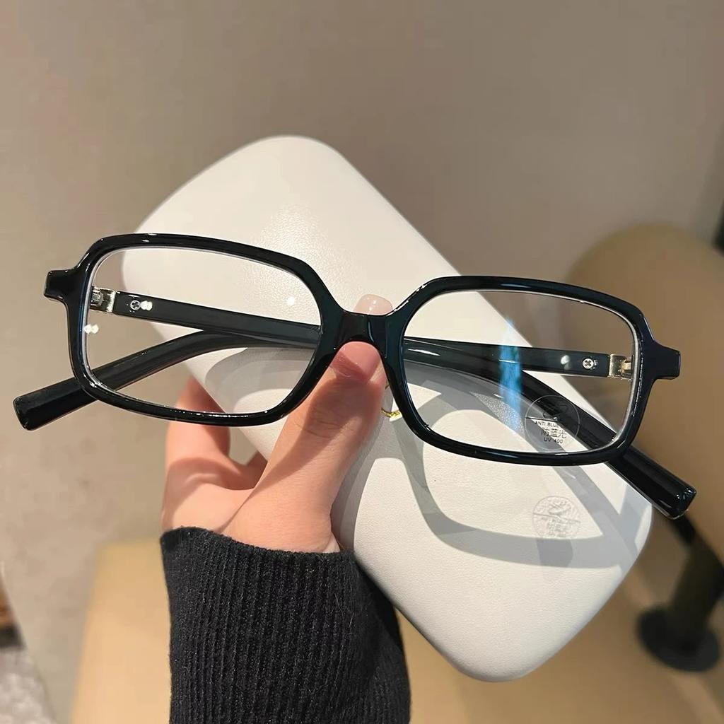 Korean Square Frame Leopard Print Glasses New Black Rectangle Frame Women Men Vintage Fashion Trends Eye Protection Eyewear