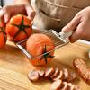 Silicone Handle Stainless Steel Slicer for Cheese, Meat, Potato, Radish, and Sausage