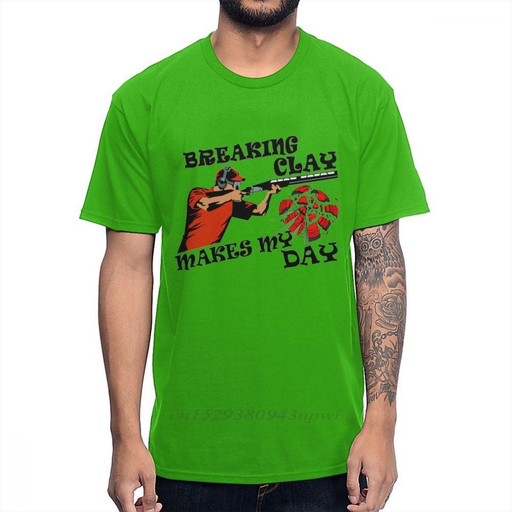 Man Leisure Clay  Trap Shooting For Skeet Shooting Fans T Shirt Round Neck Comfortable Cotton Anime Homme Tshirt