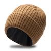 60-65Cm  Big Head Wool Blended Knitted Hats Men Winter Keep Warm Thickened Toand Beanies Large Size Cold Skullies Ski Golf Cap