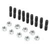 9Pcs M10x1.25 Turbo Studs Lock Nuts Kit Car Vehicle Accessory Fit for Mitsubishi