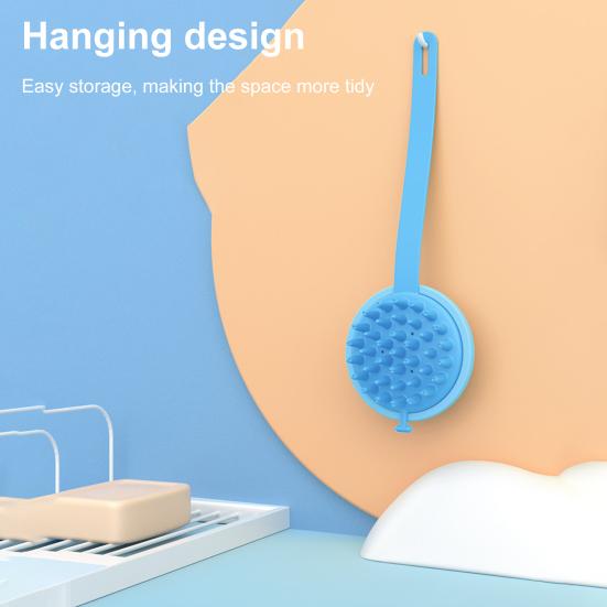 1/4Pcs Wash Brush Long Handle Removable Design Scrubbing Brush Anti-Slip Elastic Band Hair Cleaning Helper