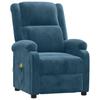 Electric Massage Chair Blue Velvet