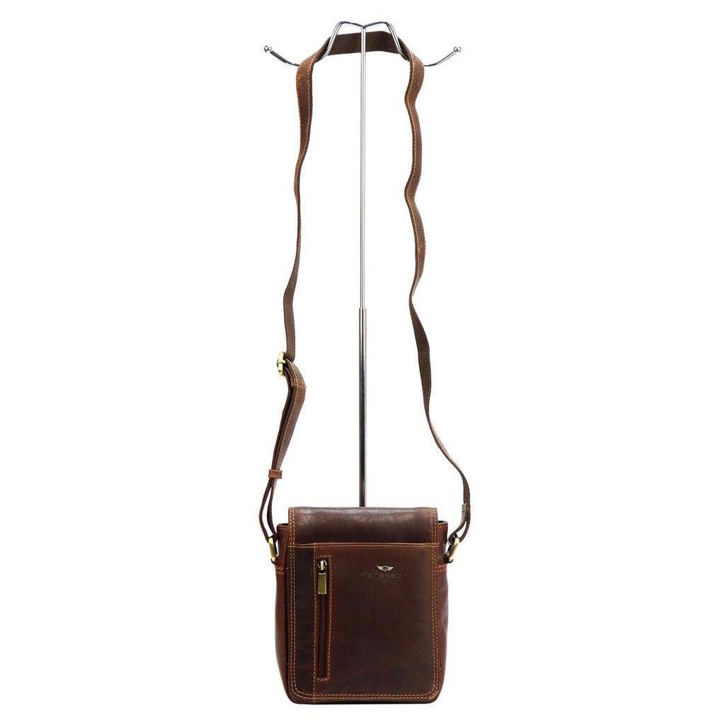 Men's Natural Leather Pouch Peterson PTN TB-7032-COM