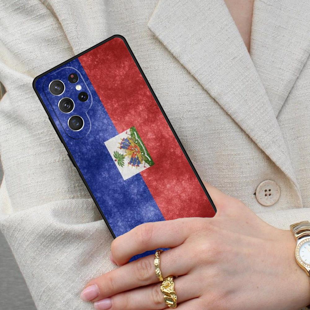 Haiti Haitian Flag Cell Phone Case for Samsung Galaxy S26 Ultra S25 S24 S23 S22 S21 S20 Note10 Cover