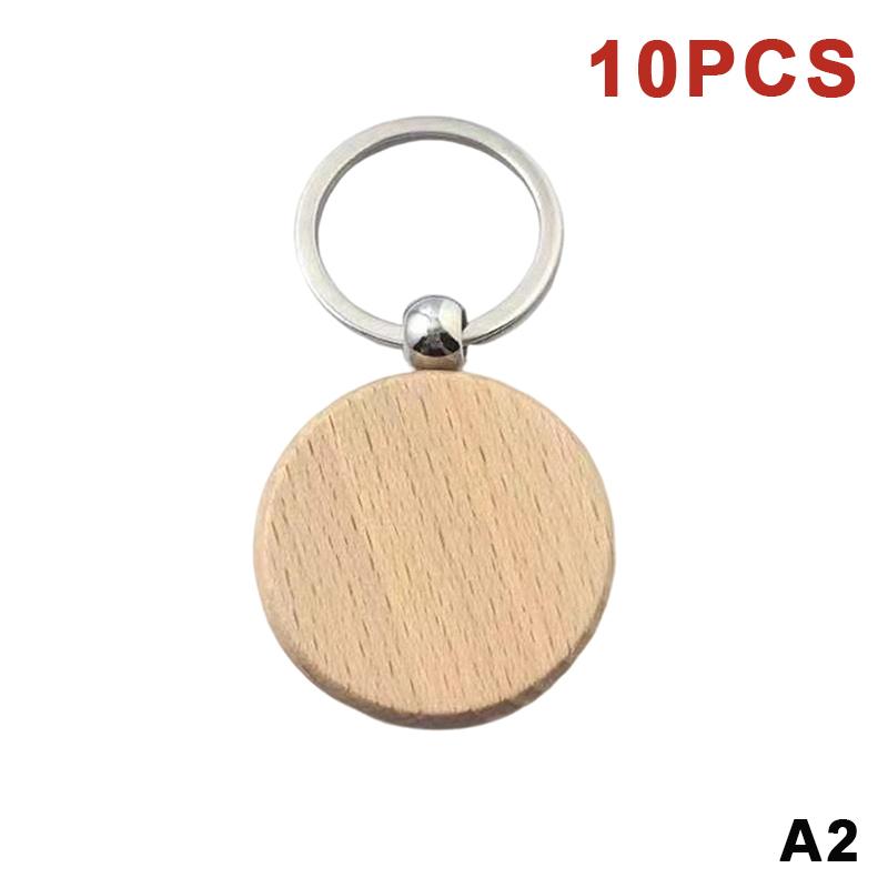 10/20/50Pcs Various Shape Blanks Wood Keychains Suitable For Laser Engraving Gift Diy Tag Laser Keychain Making Name Logo Gift