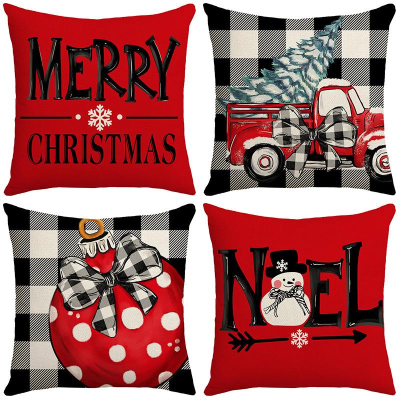 Nordic Simple Christmas Style Pillowcase Soft and Comfortable Sofa Cushion Bedroom Living Room Pillowcase