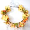 Colorful Artificial Flower Wreath Headband Realistic Spring Headpiece Bride Flower Crown  Holiday