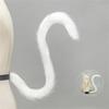 Mouse Costume Accessories Faux Furs Foxes Tail and Ears Headband Set Animal Halloween Cosplay Costume for Women Men