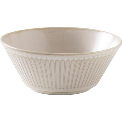 Minoru Pottery Mino Ware Albee Schüssel, 130 Stück, Beige