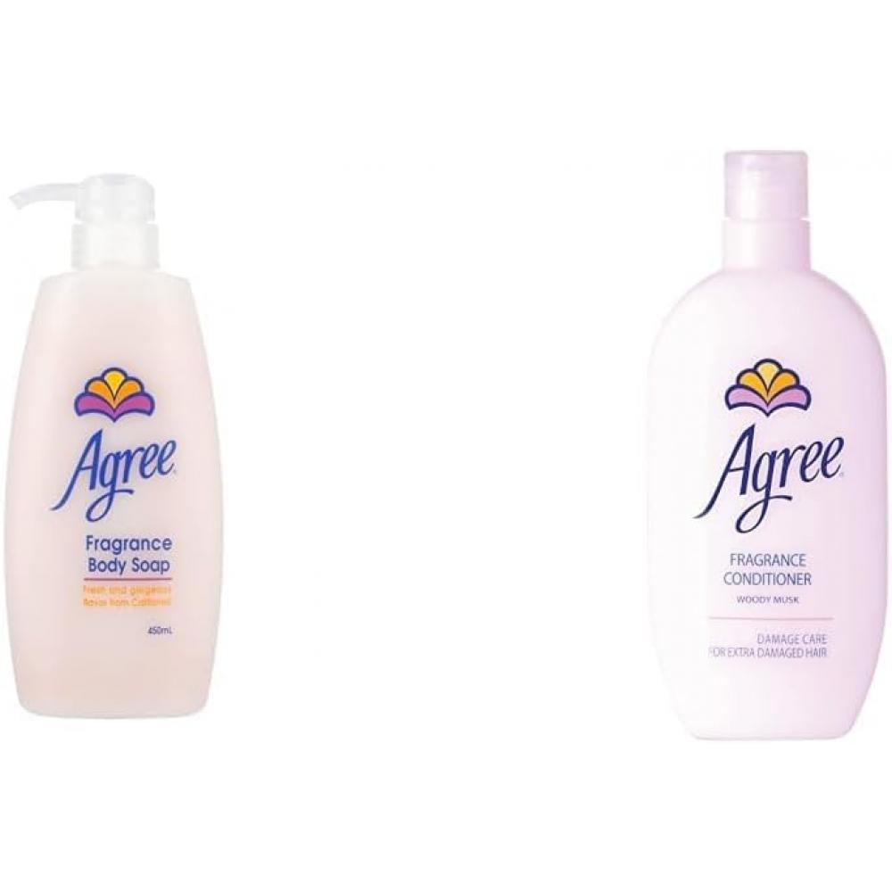 

[buy Set] Agree Ugly Fragrance Body soap+Fragrance Damage Care Conditioner 450ml Each