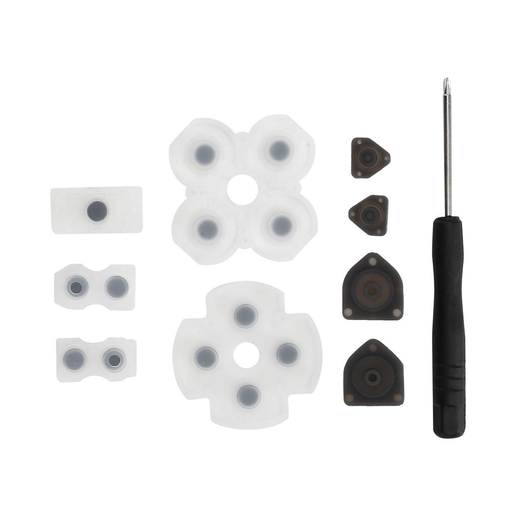 1 Set of Conductive Silicone Rubber Pad with Screwdriver Compatible for PS4 Controller