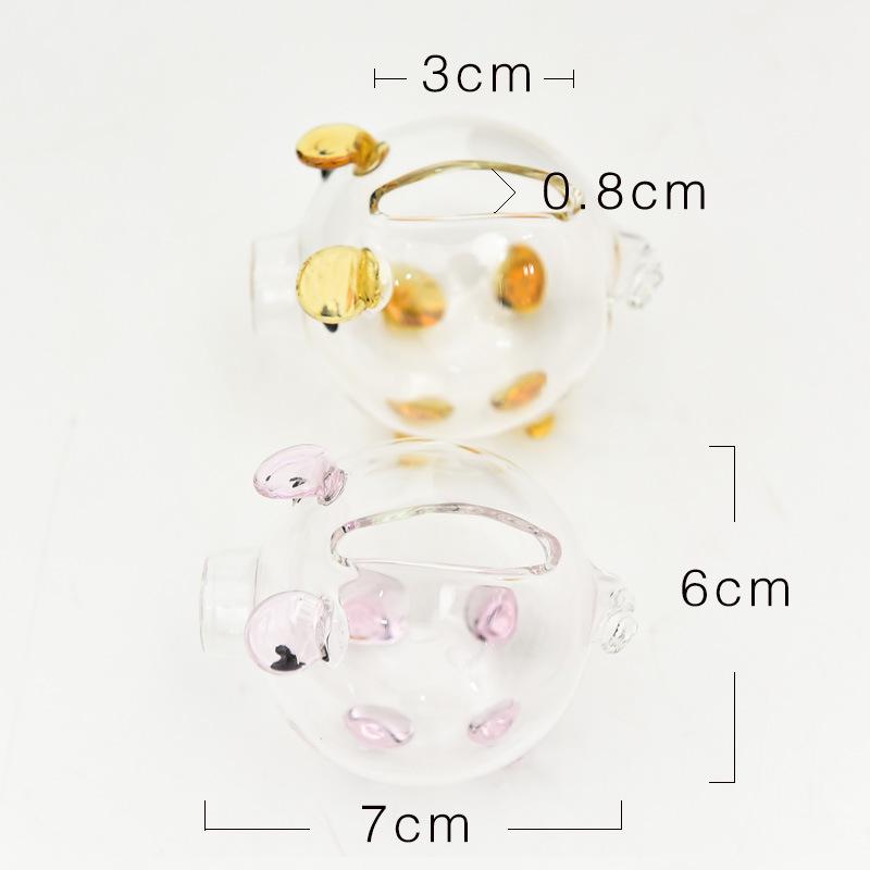 Mini Golden Bean Borosilicate Glass Piggy Bank & Wishing Bottle