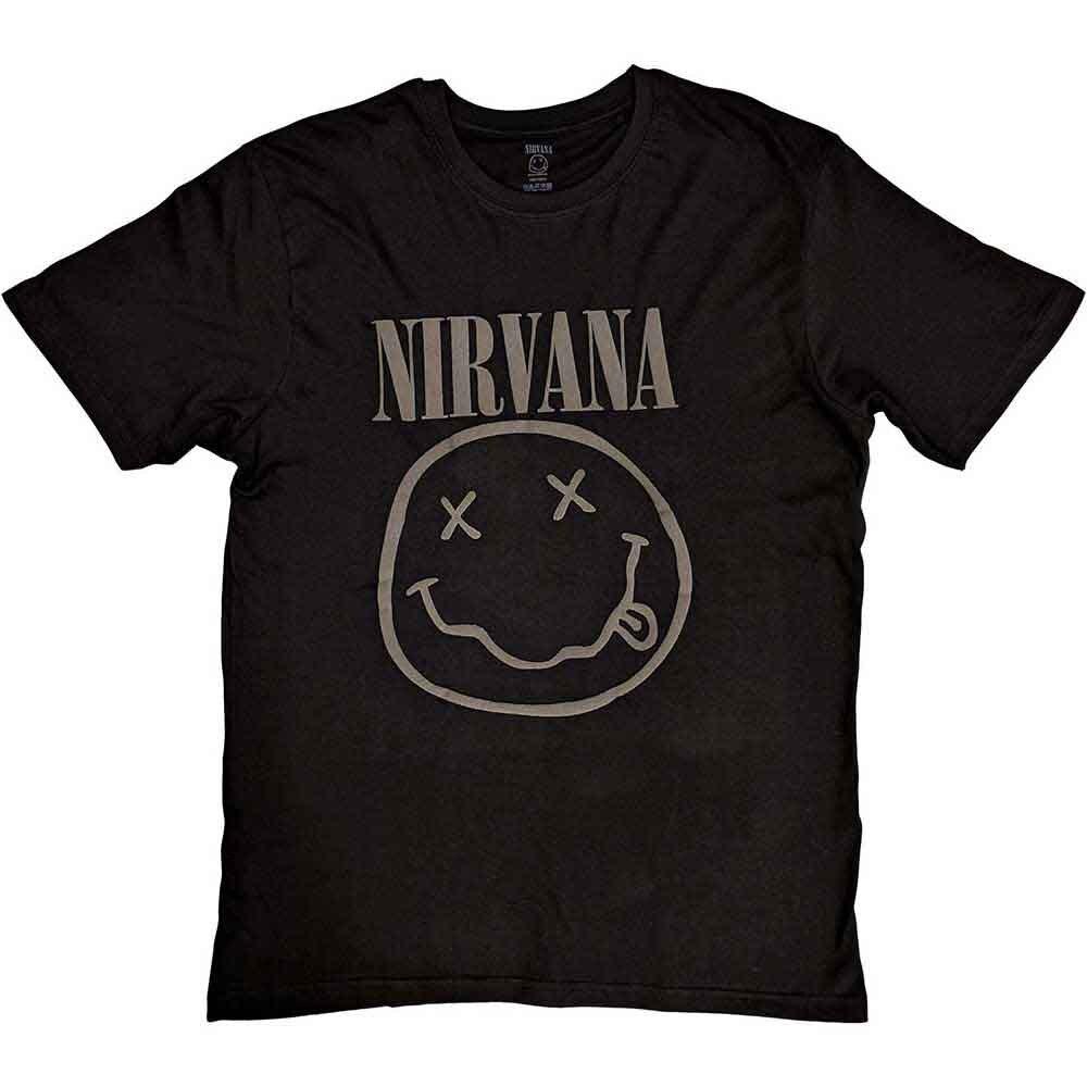26 Nirvana Black Smile Official Men s T-Shirt- Unisex T-Shirt L