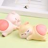 Cartoon Figurine Cute Panda Rabbit Piggy Kitten Landscaping Doll Soft Butt Decompression Toy Resin Animal Figure Doll Model Toy Ornament Kid Toy Gift