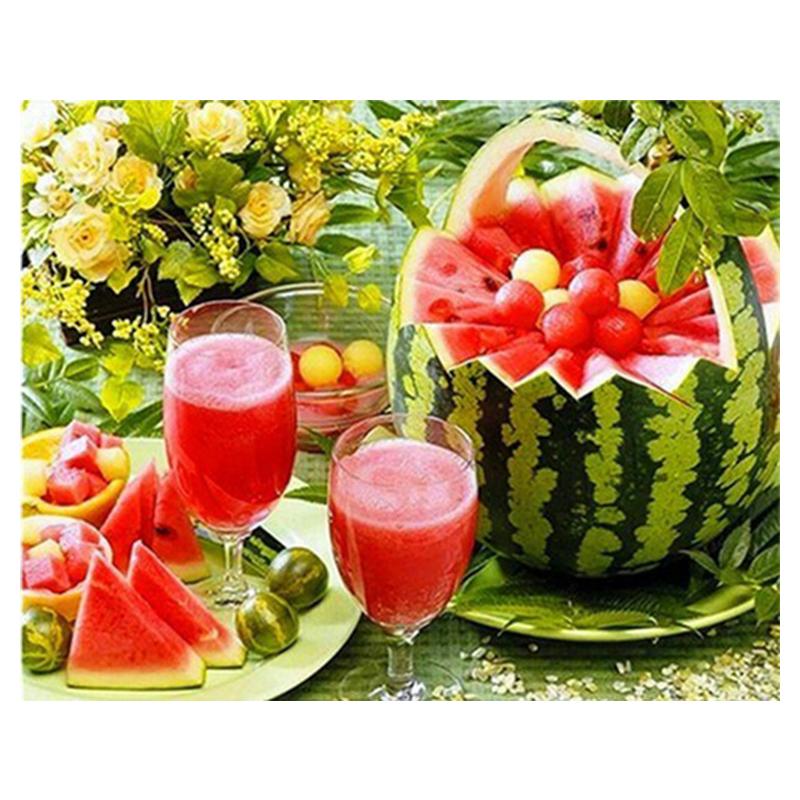 5D Diy Diamond Painting Fruit Set Kit Full Drill Round Diamond Embroidery Mosaic Picture of Rhinestones Home Decoration