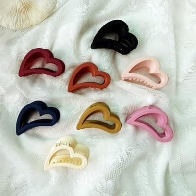 Women's Daily Matte Heart Hair Clip Hairpin