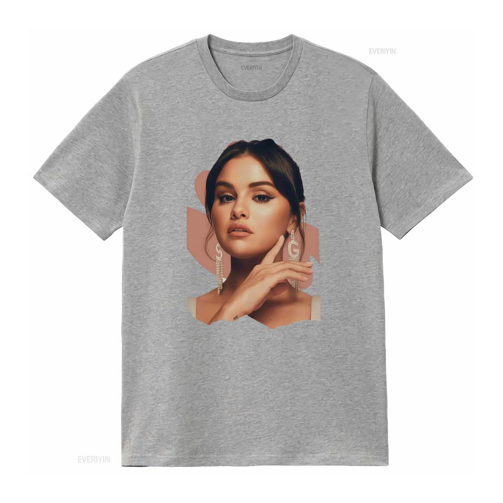 New Selena Gomez Music Inspired T Shirt Black All Sizes Sparkling Design NG2067 Vintage Washed Homme Stretched Streetwear