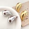 European and American Style Hollow Chili Pepper Silver Stud Earrings, Trendy Teardrop Style, High-end and Light Luxury Cross-border Earrings