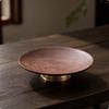 Black Walnut Wood Snack Plate Minimalist Wooden Fruit Tray Strong