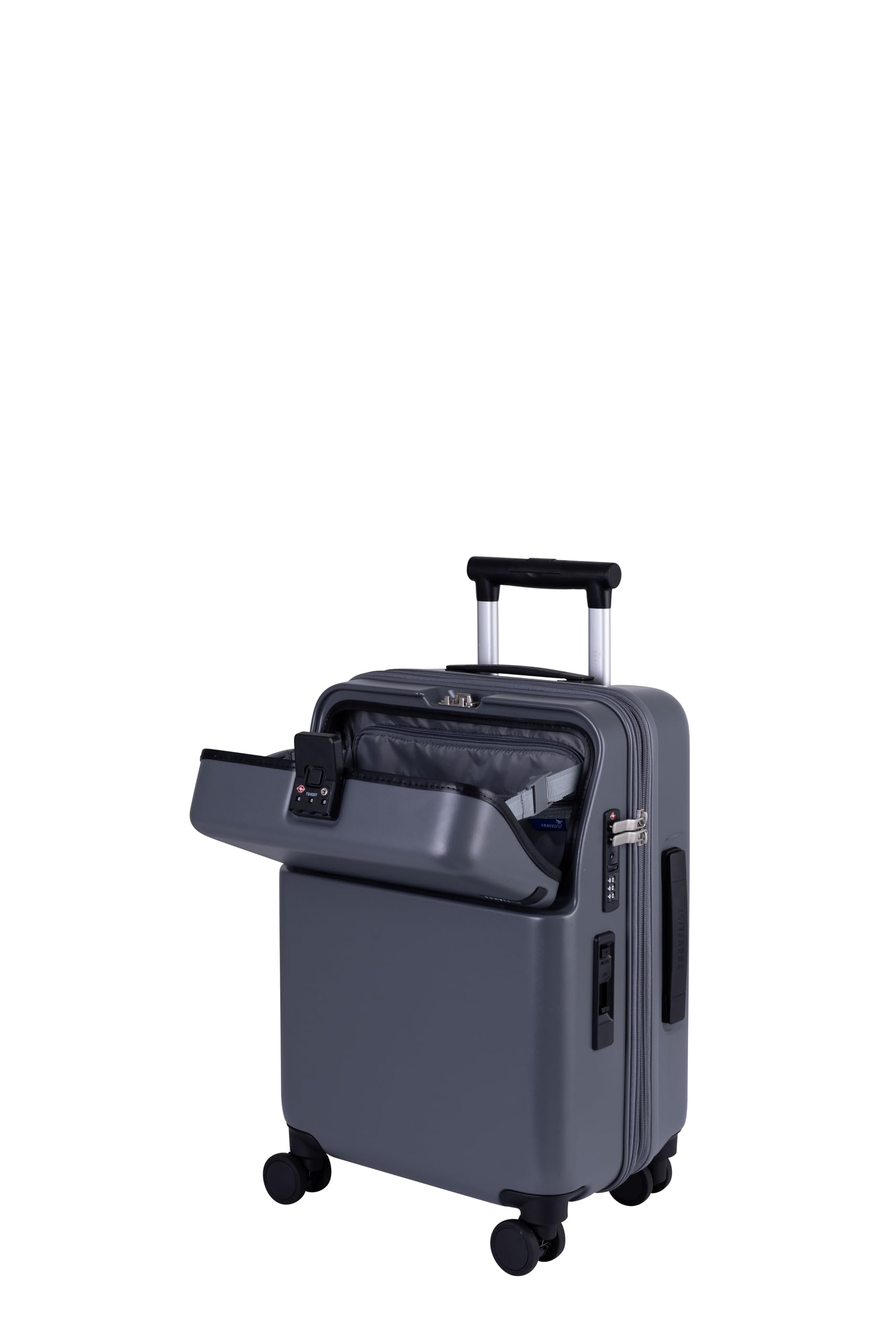 

Carry Case Suitcase One Touch Top Open S Size 3 Nights 4 Days Stopper Expansion First Front Open Gray [Travelist] Carry-on сірий колір