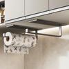 Non-perforated Paper Towel Holder, Kitchen Cabinet Paper Roll Holder, Plastic Wrap Rag Storage, Wall Hanging Racks