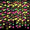 UV Neon Party Decoration Fluorescent Star Heart Circle Dot Garland Glow in The Dark Hanging Streamers Banner for Baby Bridal Shower Birthday Backdrop