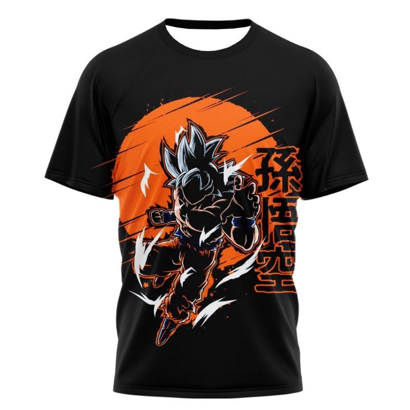 Dragon Ball Super Goku Ultra Instinct 3D-Druck T-Shirt Unisex Comic-Panel Grafik Streetwear Tägliches Lässiges Outfit für Anime-Fans