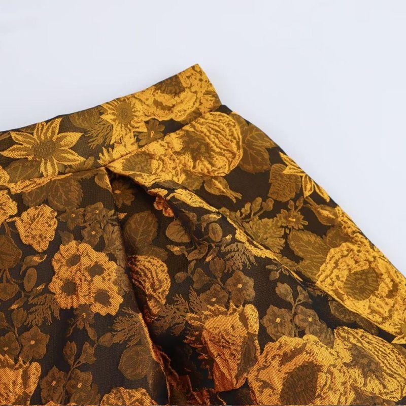 Kaslead New Arrival Women's Fashion Style Stylish Simple and Versatile Jacquard Skirt