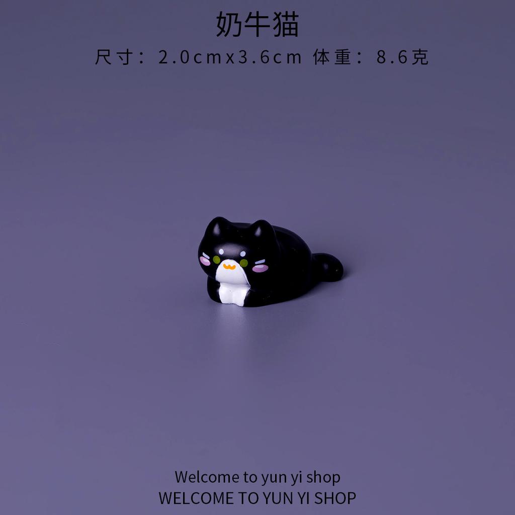 Cute Cartoon Resin Mini Cats Ornament Fairy Garden Desktop Decoration Animal Figurine Cat Ornaments Decorations Accessories New