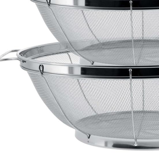 3 Stück Nudelsiebkorb Edelstahl-Netzsiebe mit Griffen Schnell ablaufendes Sieb für die Küche zum Spülen und Abtropfen