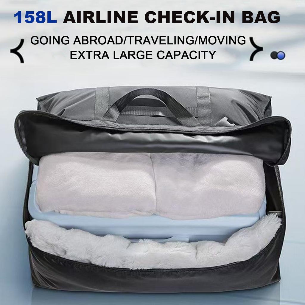 Clothes Quilt Storage Bag Wear Resist Airline Checked Travel Bag Thickened Foldable Boarding Bag Heavy-Duty Sorting Packing Bag