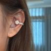 New Shiny Zircon Clip Earrings Adjustable Elegant Fashion Non Piercing Ear Clips Zircon Earrings Party Banquet