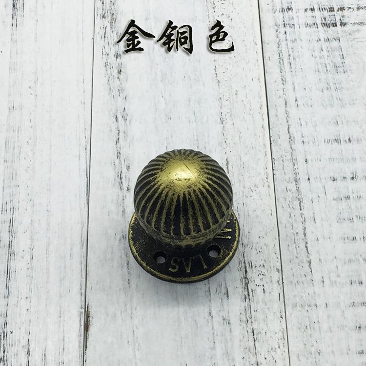 

Round Ball Vintage Iron Wooden Door Knob Pull Handle Entry Gate e Garden Barn Face Mount Antique Brass Red Copper Matte Black бронзовый