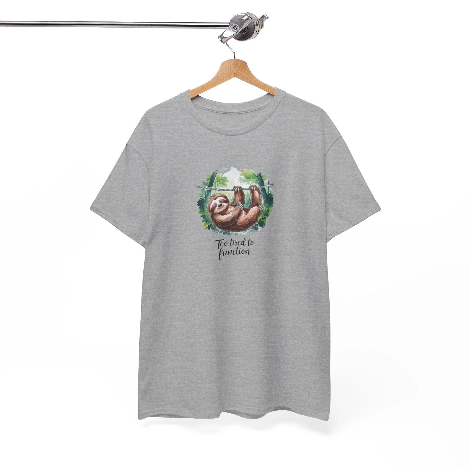 Meme T-Shirt | Viral Internet Humor Tee | A Sloth Wild Animal Tired Shirt XL