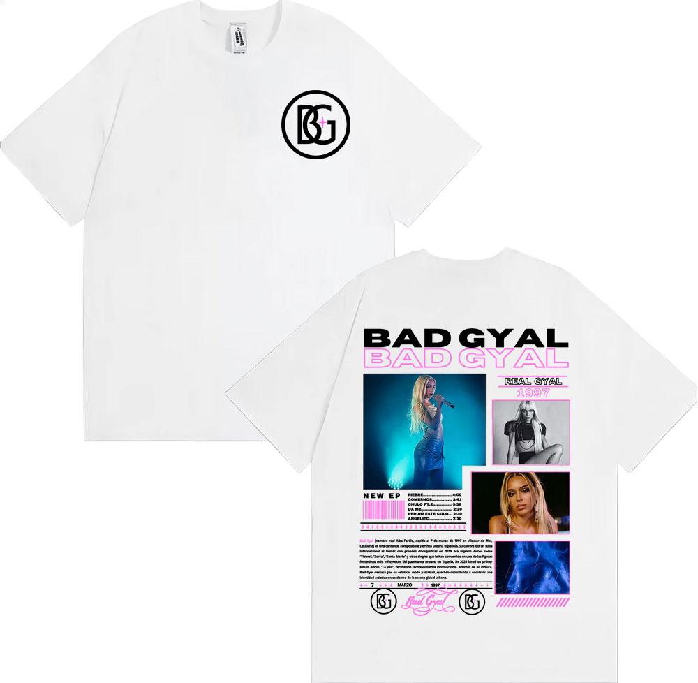 Bad Gyal Real Gyal Album Tour 2026 Cover T Shirt Unisex Clothing Fashion Aesthetic Tshirts High Quality Loose Cotton Tshirt