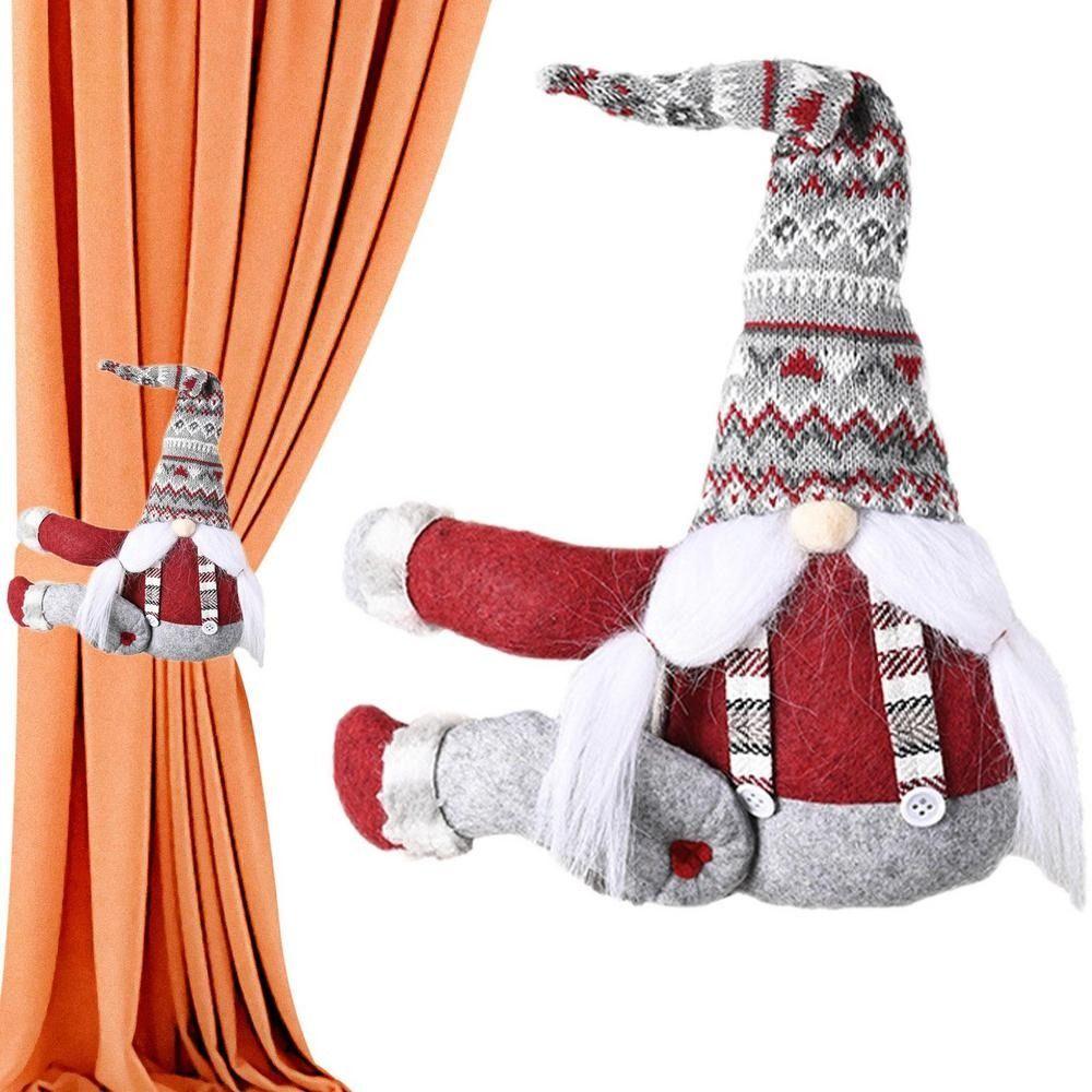Hanging Forest Old Man Curtain Buckle Reusable Santa Curtain Fastener  Christmas Gift