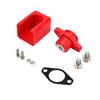 Terminal Connector Insulating Cover M8 Mounting Flange Auto Parts Red 300A Diamond Shape