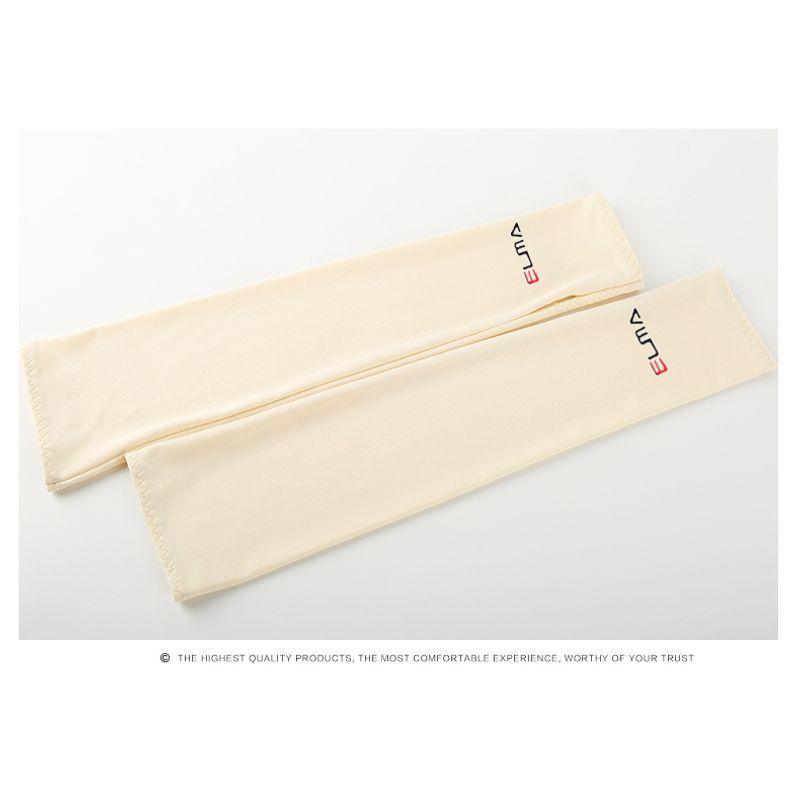 

Elma Spring/Summer Ice Silk Half Finger Gloves Men and Women Neutral Sun Protection Anti-Slip Breathable Ice Sleeve Nail Gloves Uv025 UV022E beige All yards