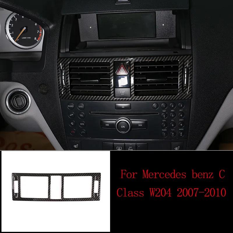 Carbon Fiber Car Interior Decoration Trim Stickers For Mercedes Benz C Class W204 C180 C200 2007-2013 Accessories