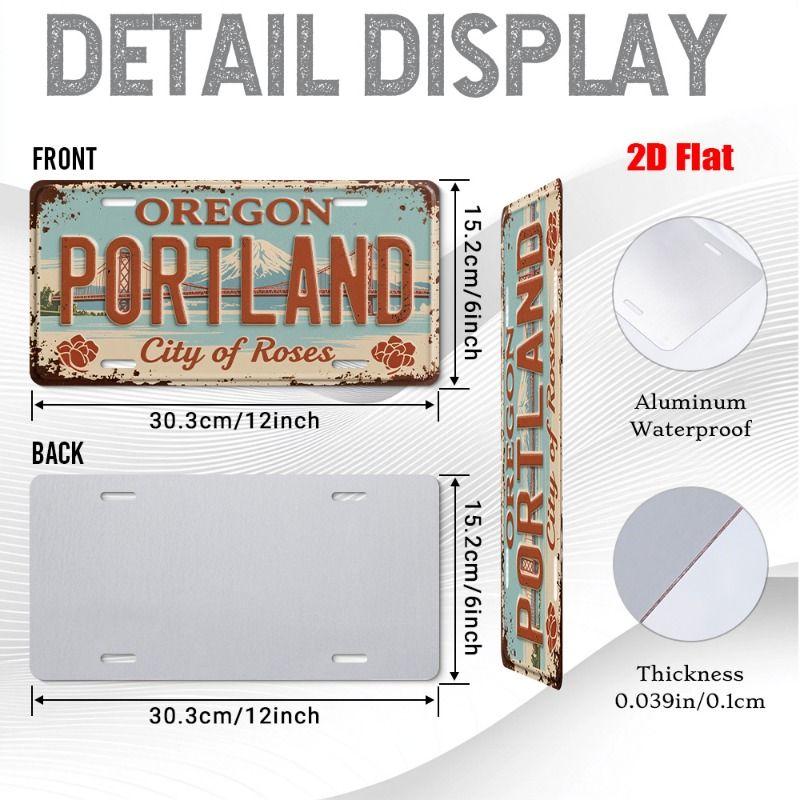 Urban City Theme Metal Tin Sign for Bar Garage Interior