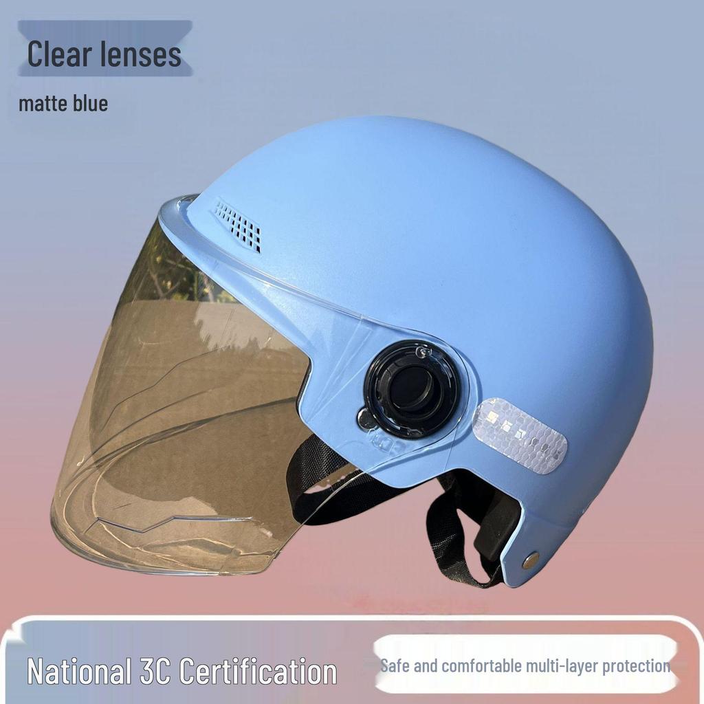 3C Certified Lightweight Electric Bike Half-Helmet with Summer Sun Protection for Men and Women