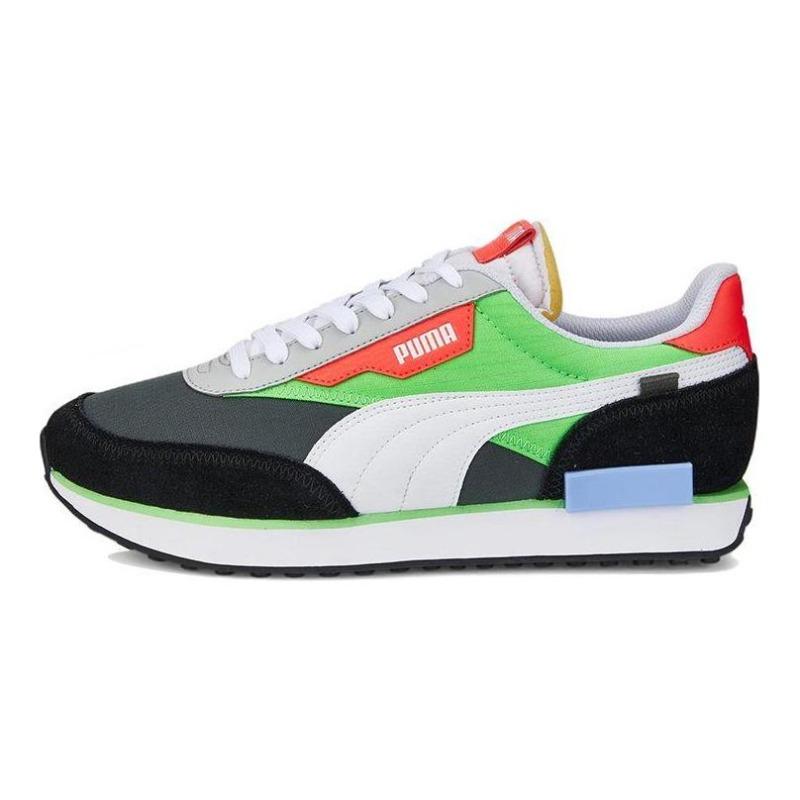 PUMA Future Rider Play Унисекс Низкие Повседневные Кроссовки Зеленый Белый Черный 371149-85 36