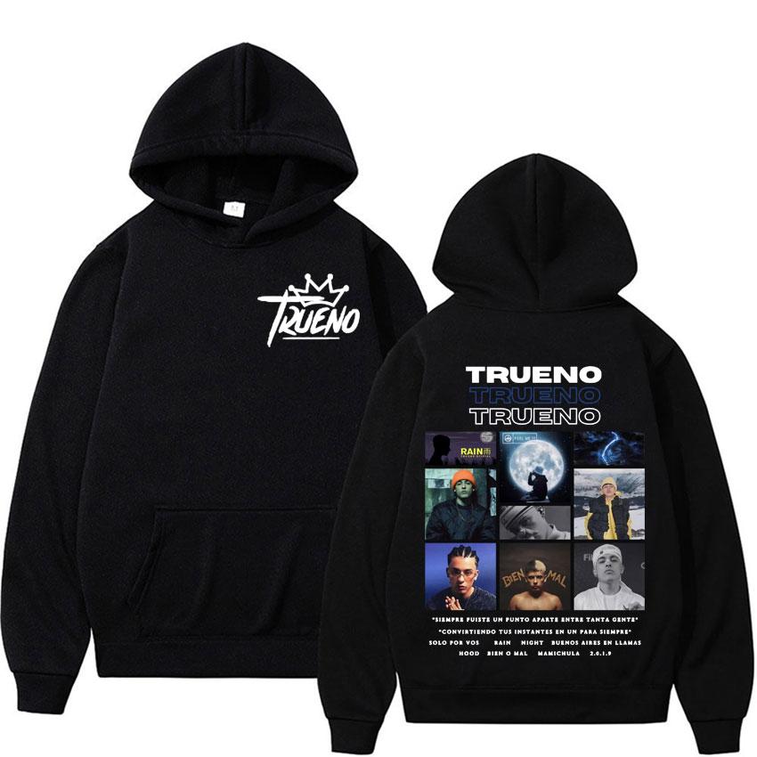 Rapper Trueno Album Cover Hoodie Male Harajuku Hip Hop Punk Rock Hoodies Men Women High Quality Fashion Casual Fleece Sweatshirt