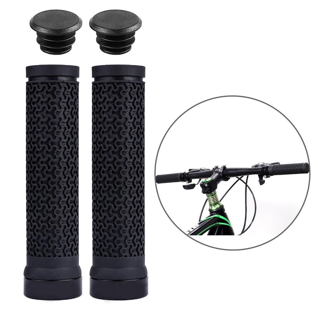 Aluminum Alloy Locks-on Mountain Bike Grips Foldable Bicycles Grips Clamp Grips Ergonomic Designs Bike Handlebar Grips