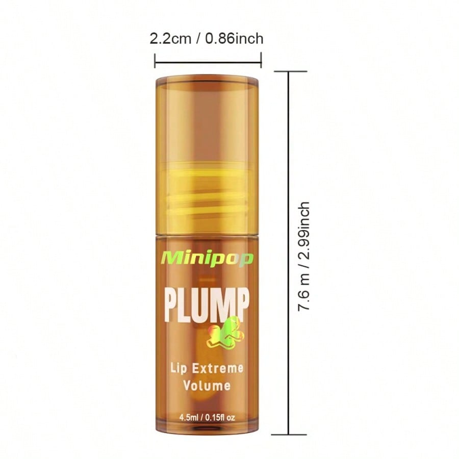 Plumping Lip Oil with Ginger & Mint for Full Lips Hydrating Moisturizing Big Lips Enhancer