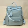 Women's Convertible PU Backpack - Multi-Way Tassel Shoulder Bag for Daily/Travel (Multi-Color Options)